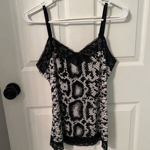 White House Black Market Black and White Camisole